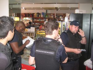 Immigration raid in a restaurant