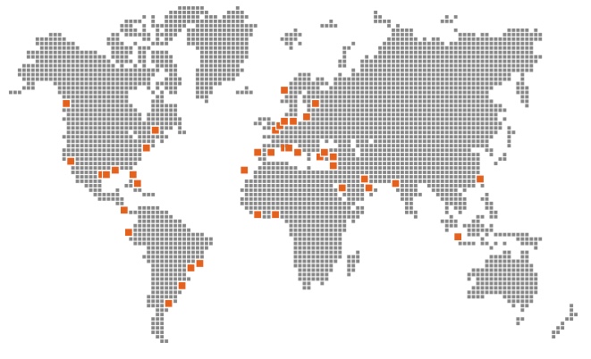 Map of terminals