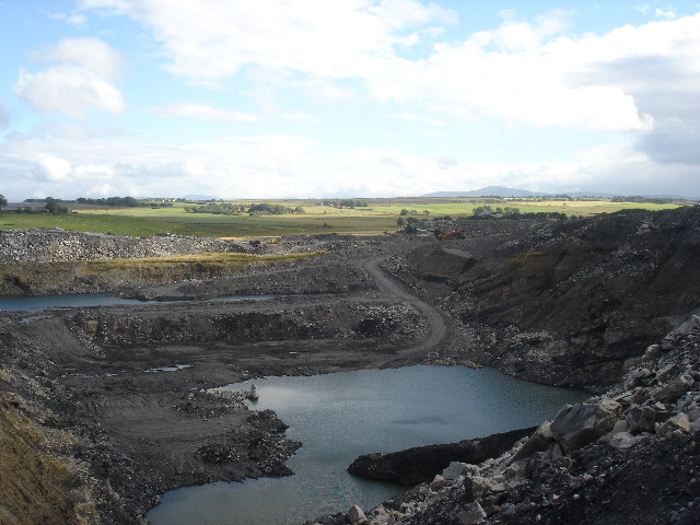 An opencast coal mine in South Lanarkshire