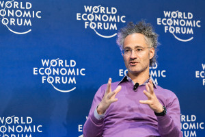 Alex Karp pictured at the World Economic Forum 